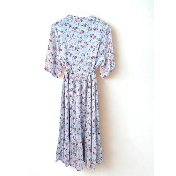 Floral Dress Sz M Coastal Cowgirl Modest Sheer Sleeve Trad Wife Prairie Floral - Picture 3 of 7